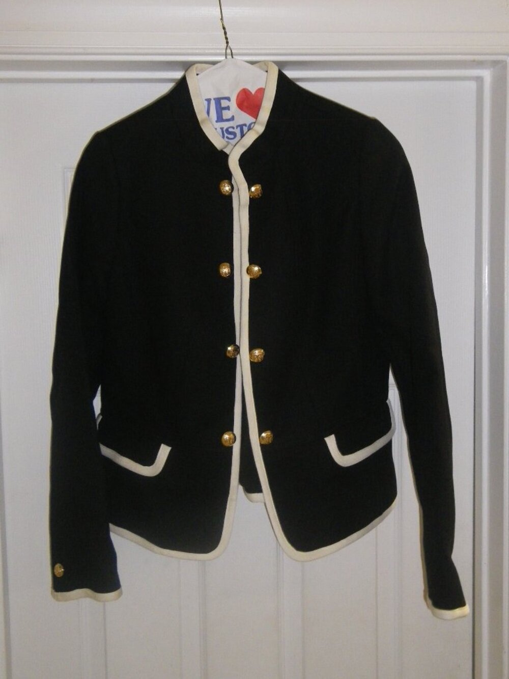 Vintage Women’s Talbots Cotton Blend Classic Evening Jacket Blazer Gold Buttons